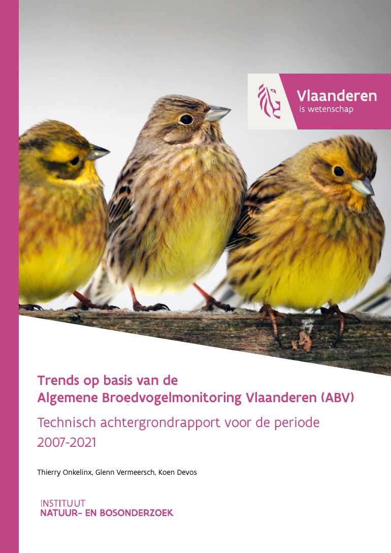 Onkelinx, T. <em>et al.</em> (2022) Trends op basis van de Algemene Broedvogelmonitoring Vlaanderen (ABV)