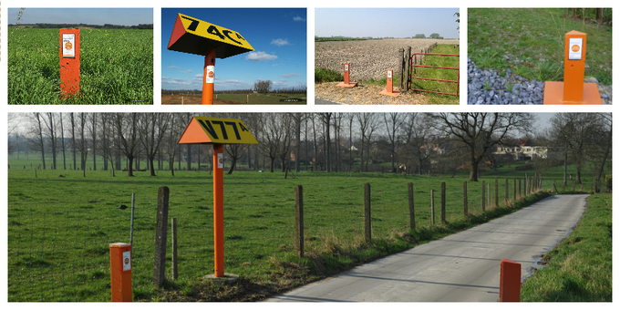 Voorbeelden aanduiding fluxys leidingen