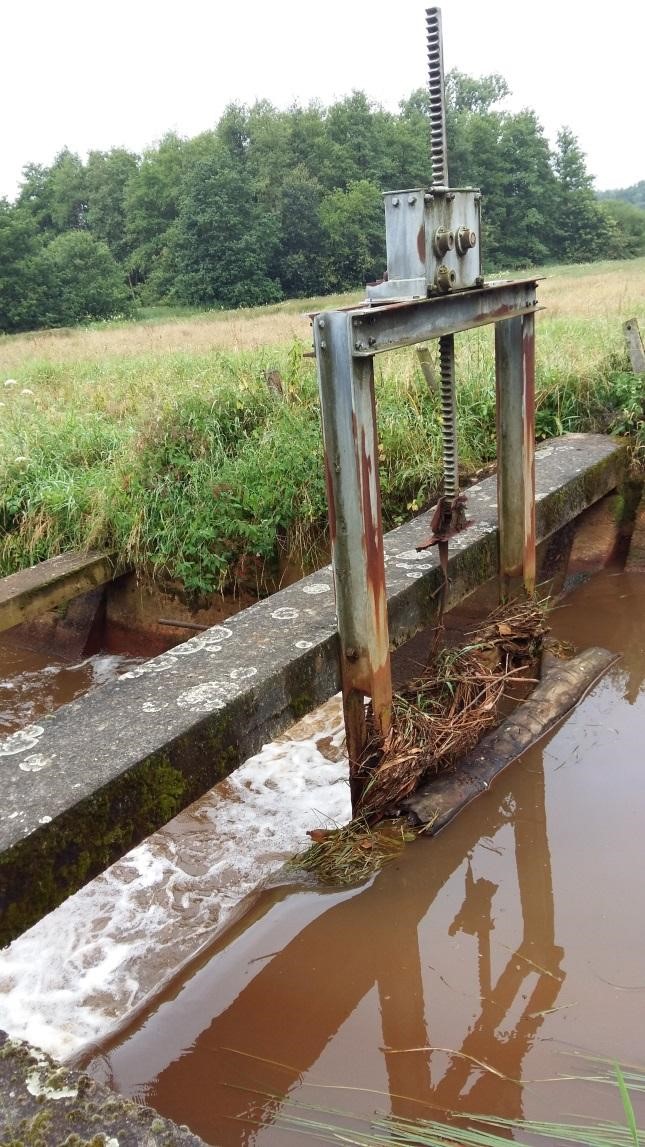 Vismigratieknelpunt Stuw Bervoets (Foto INBO 2016).